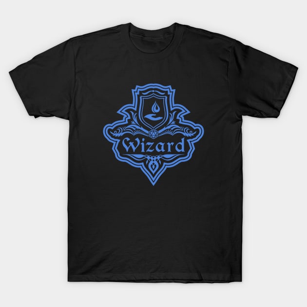 D&D Wizard 1 Color Emblem T-Shirt by Sunburst